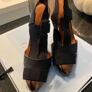 Black & Copper Ribbon Heel